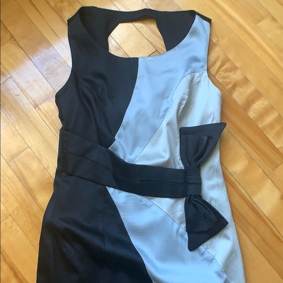 Black Cocktail Dress with Bow - Picture 2 of 9